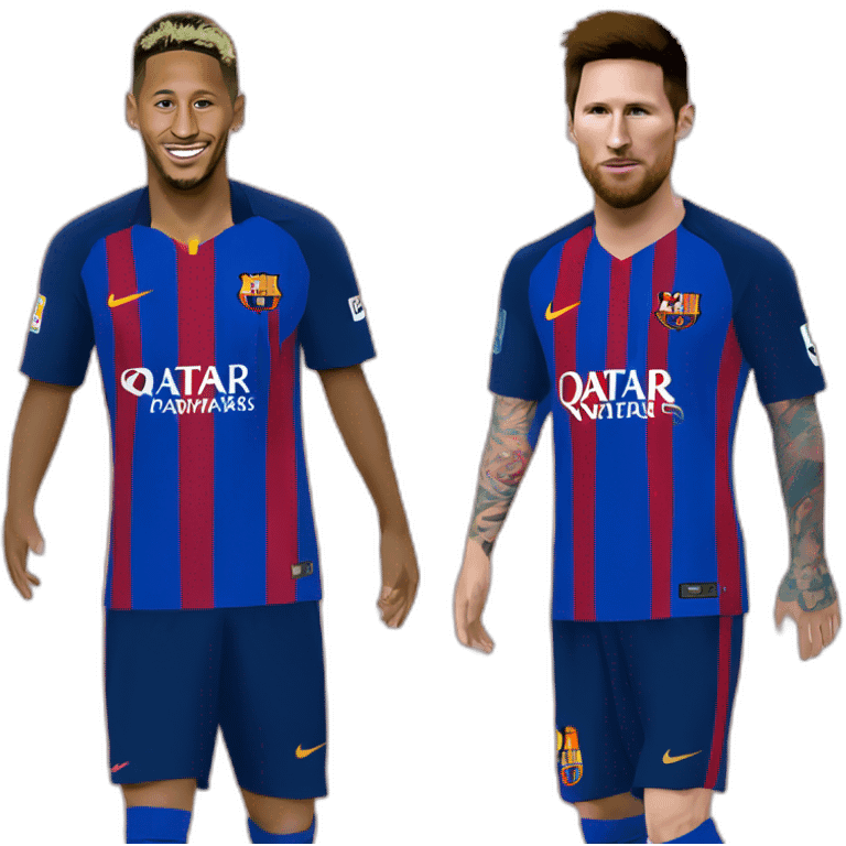 Neymar et Messi emoji