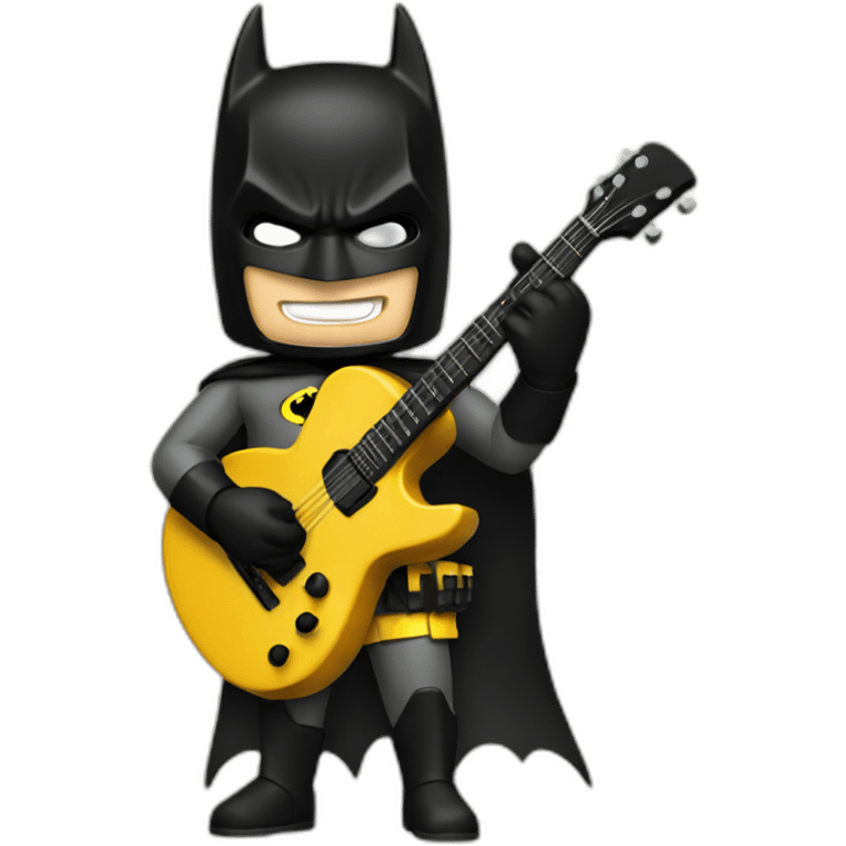 batman playing guitar emoji