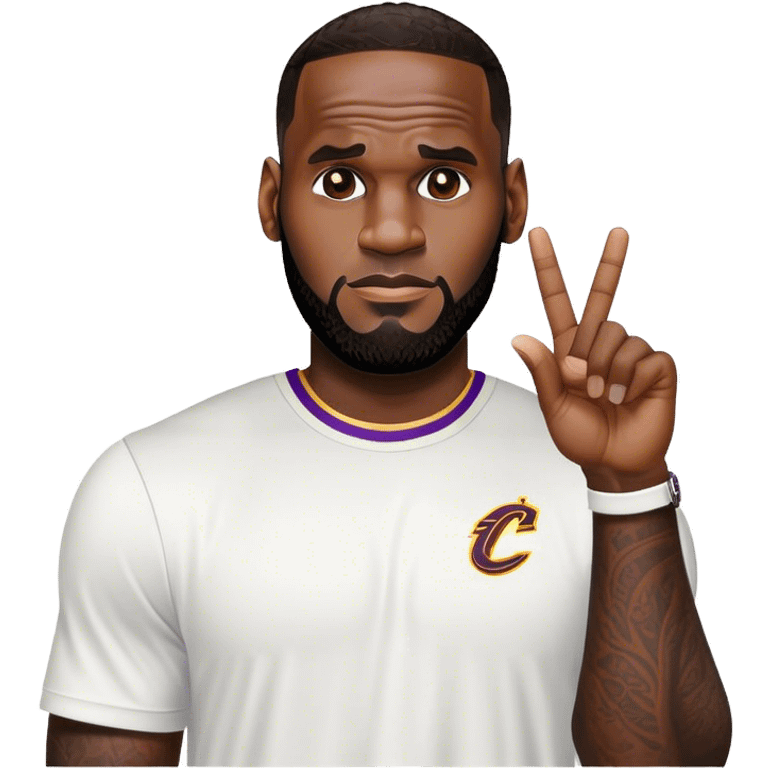 lebron with middle finger emoji