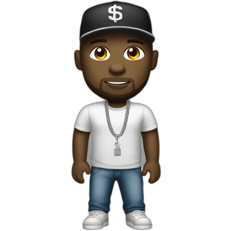 White 50cent rapper emoji