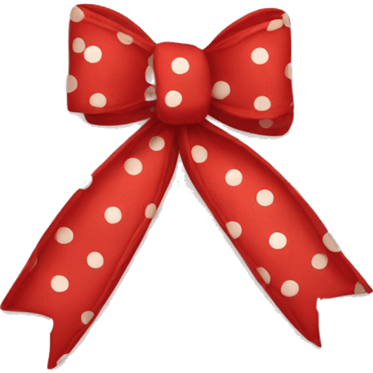 red polka dot bow emoji