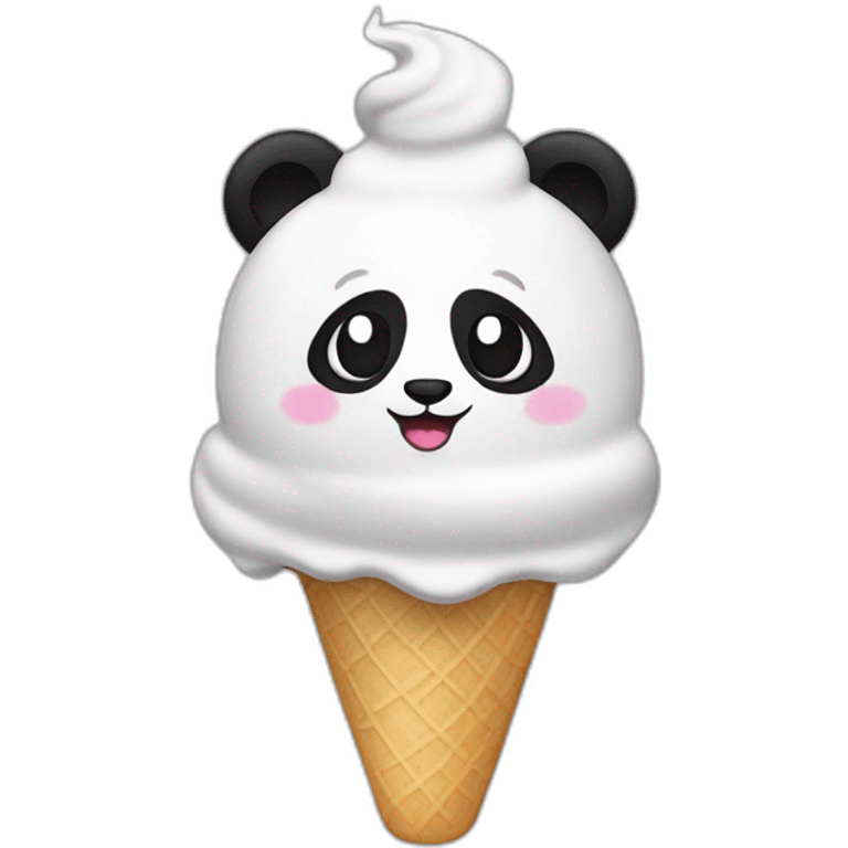 Panda cddd ice cream emoji