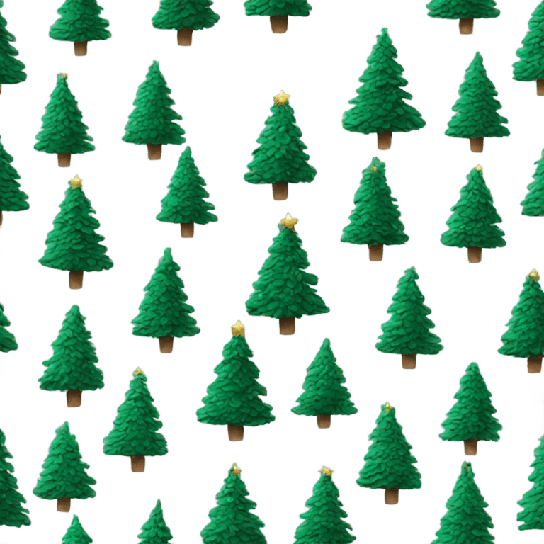 Flocked Christmas tree emoji