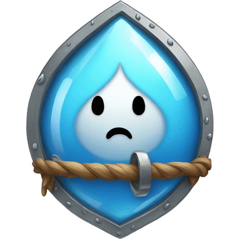 water drop on shield  emoji