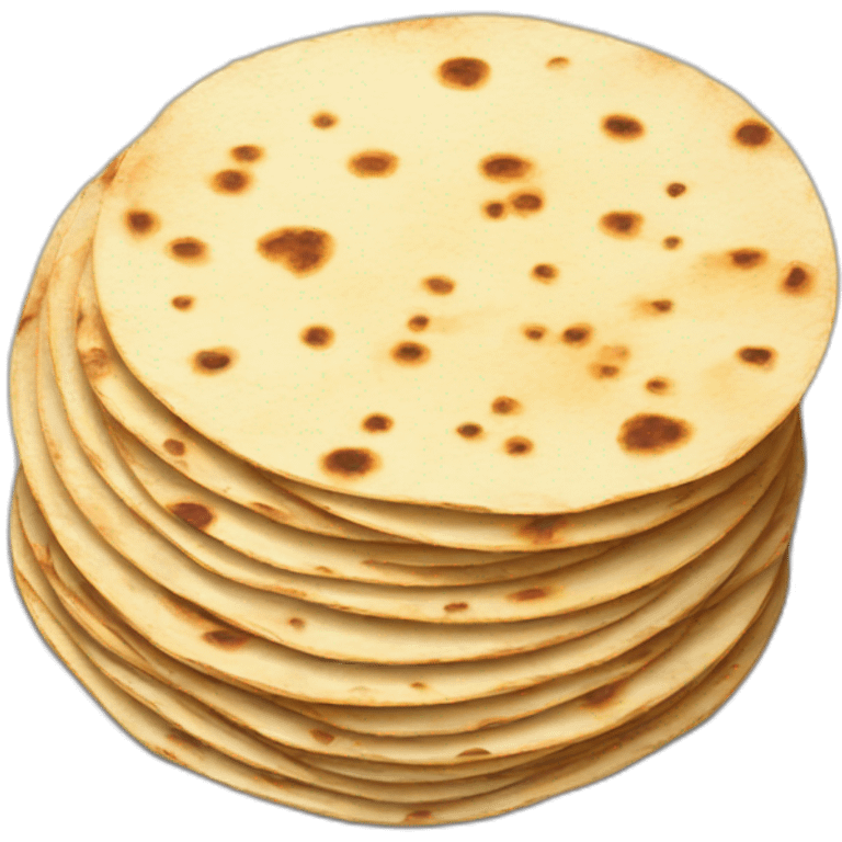 Small Stack of tortillas with some grill marks emoji