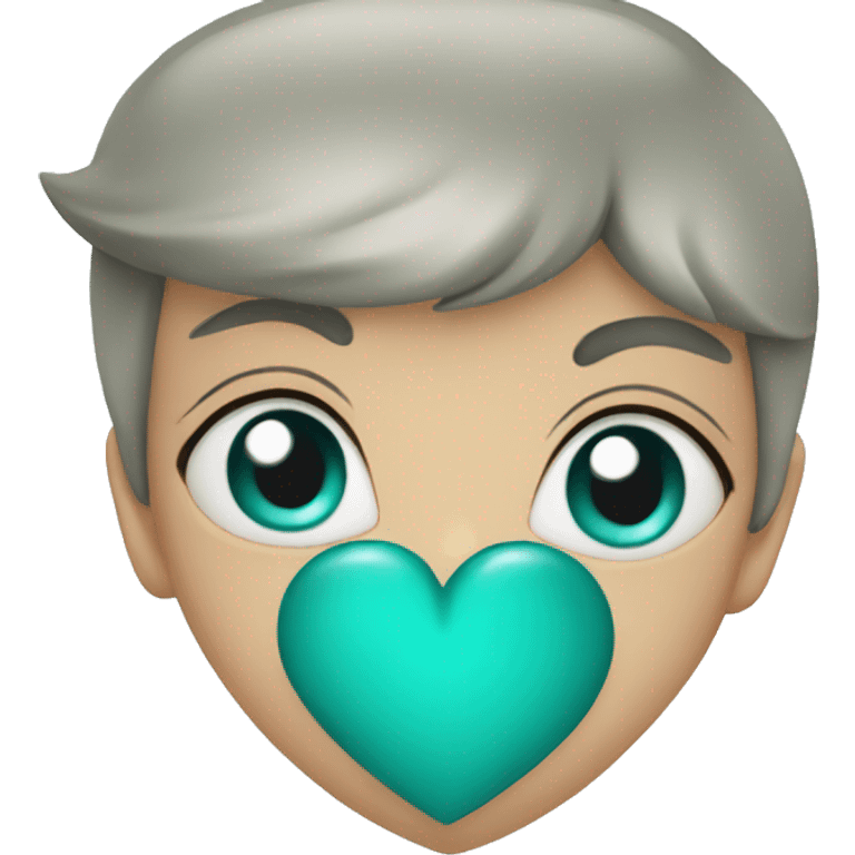 Teal heart emoji