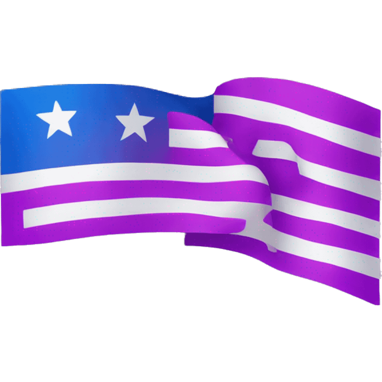 Flag with a pink At the top and then purple at the middle and blue at the bottom emoji