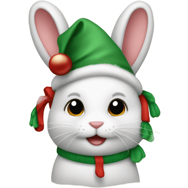 Bunny in christmas pullovoer  emoji