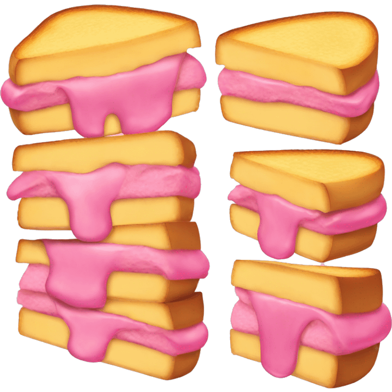 Pink Grilled cheese sandwich emoji