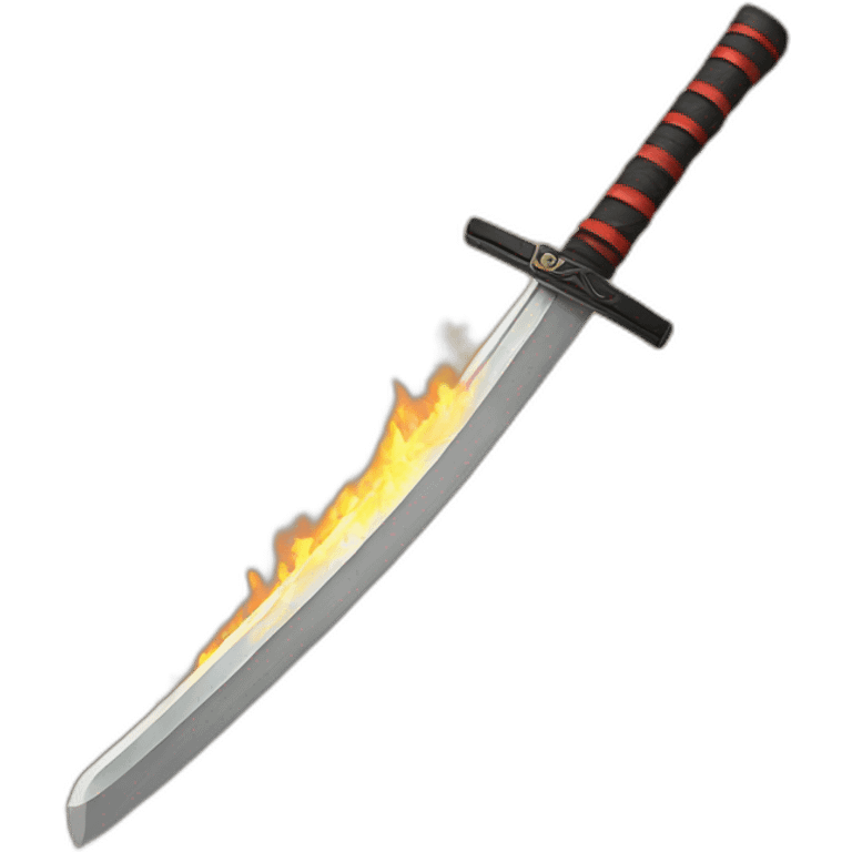 fire katana emoji