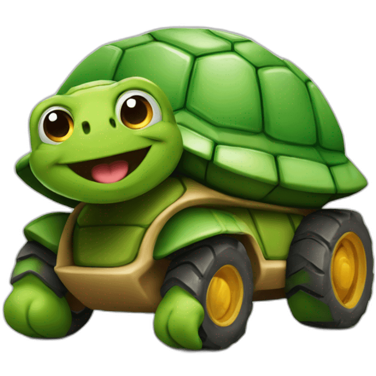 Camion de déménagement en forme de tortue emoji