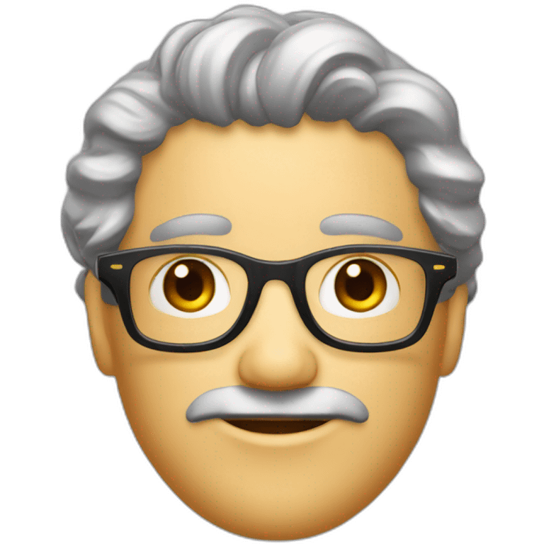 coupe cheveux bouclés lunettes emoji