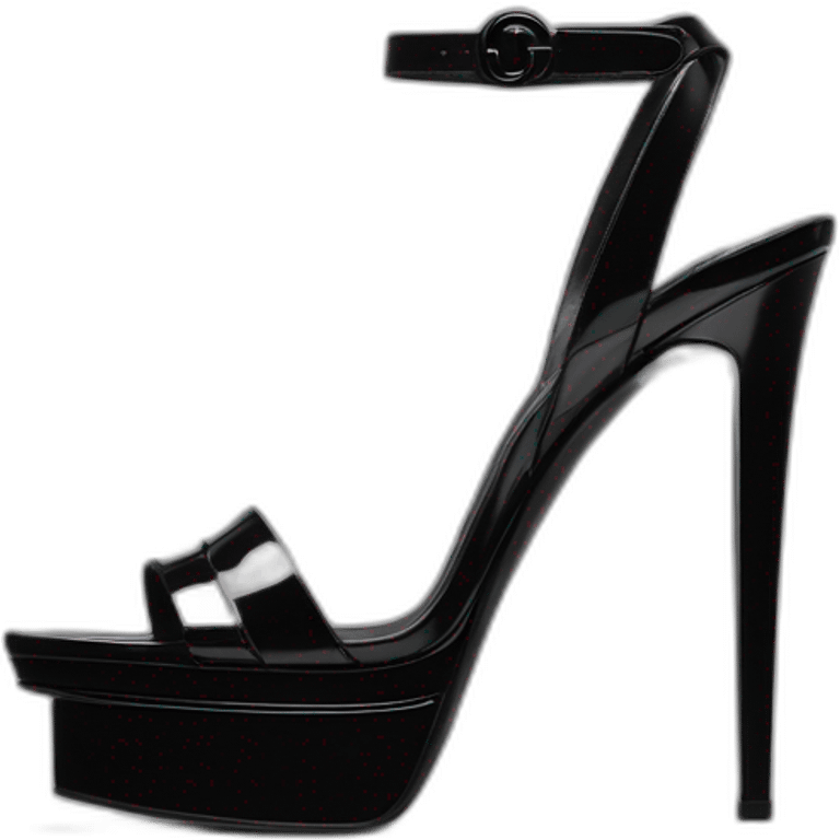 Ysl heel sandal TRIBUTE PLATFORM SANDAL black PATENT LEATHER emoji