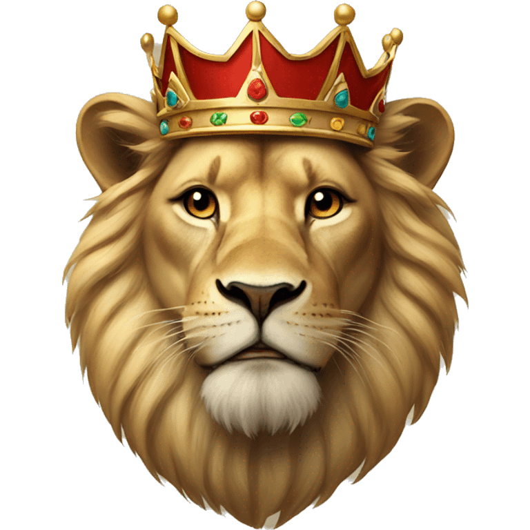 A lion in a crown emoji