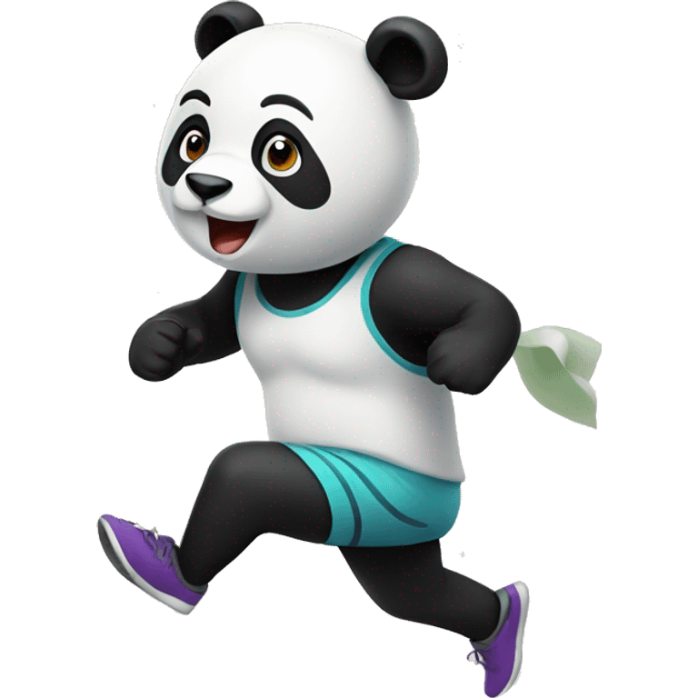 Running panda emoji