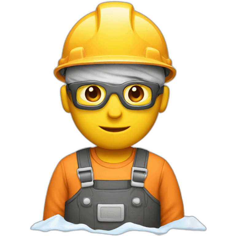 Construction worker thawing emoji