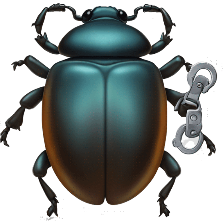 beetle with handcuffs emoji