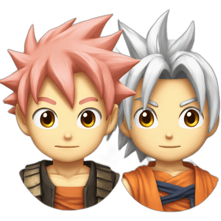 Natsu and goku emoji