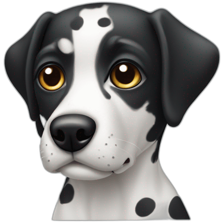 Black and White dog with spots emoji