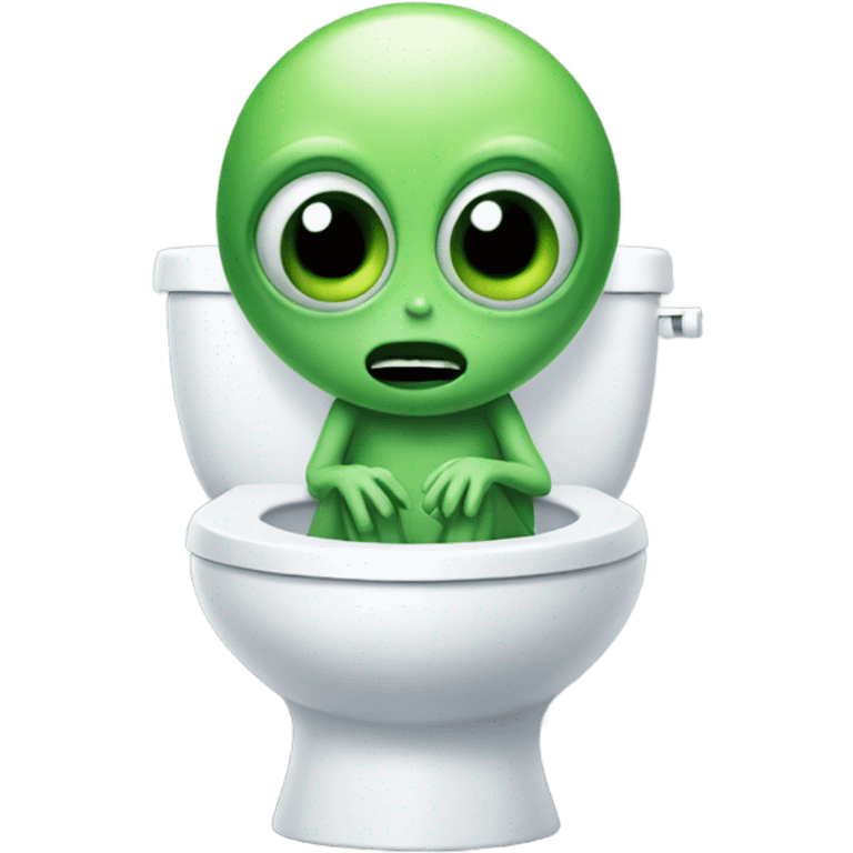 Alien on the toilet  emoji