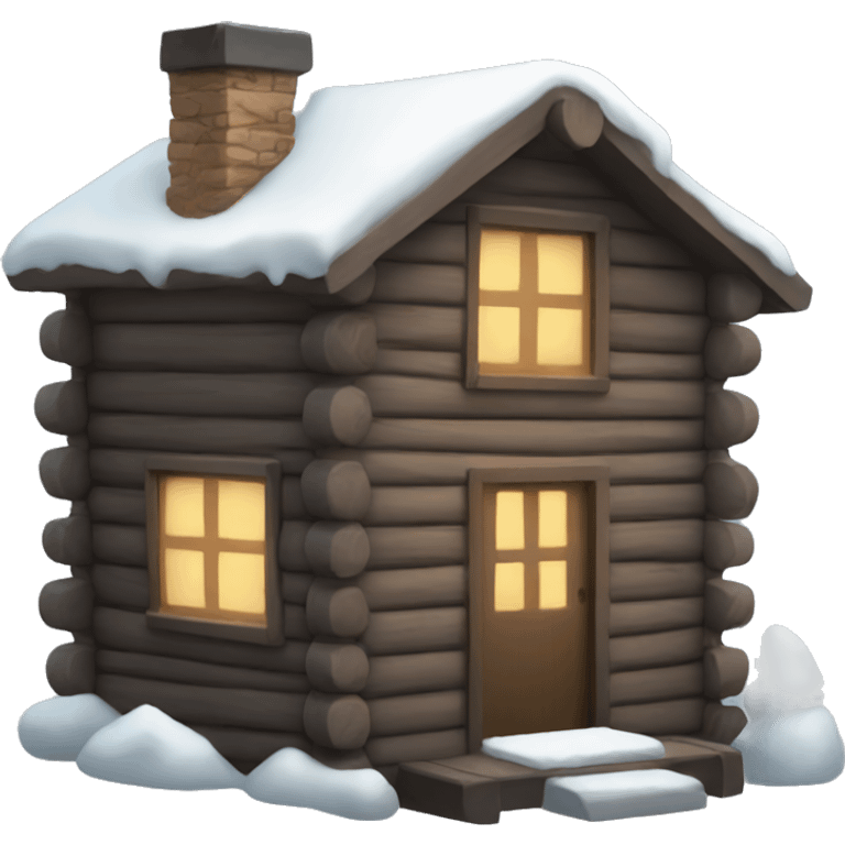 winter cabin emoji