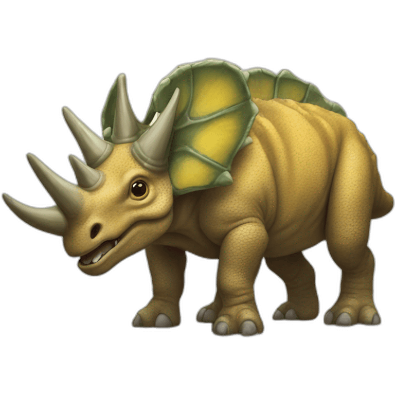 Daufin sur triceratops emoji