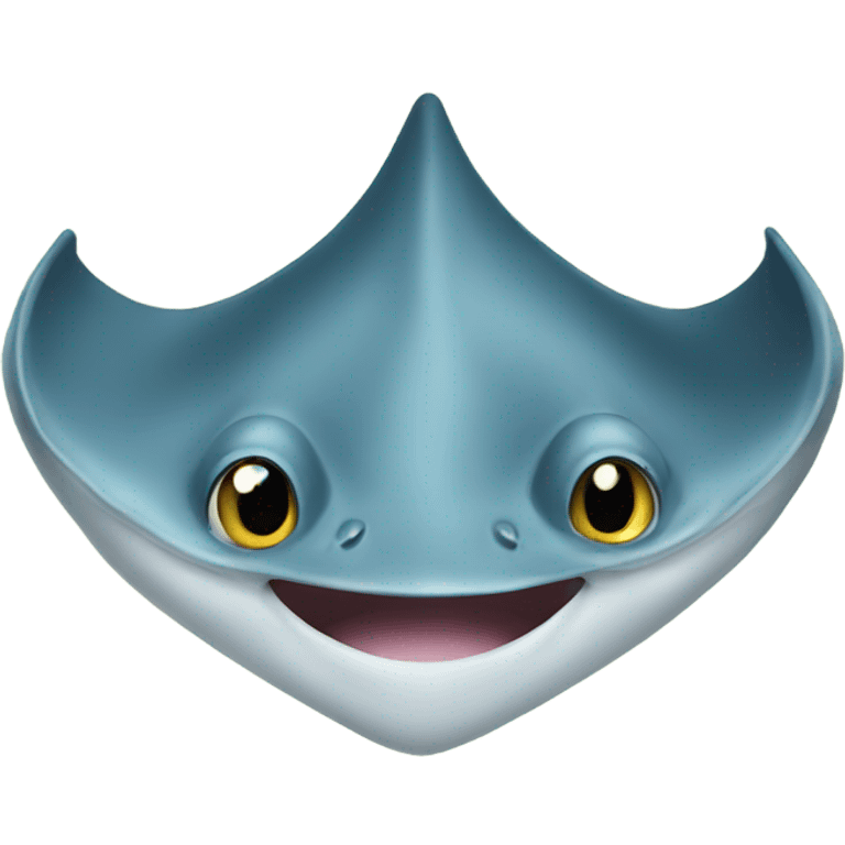 A smiling stingray emoji