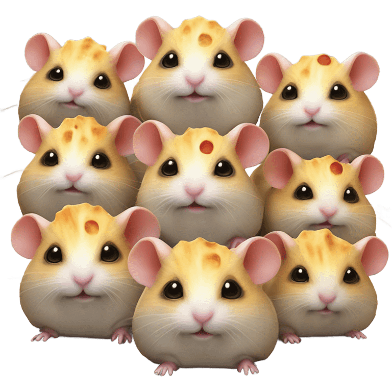 alien hamster cult with cheese  emoji