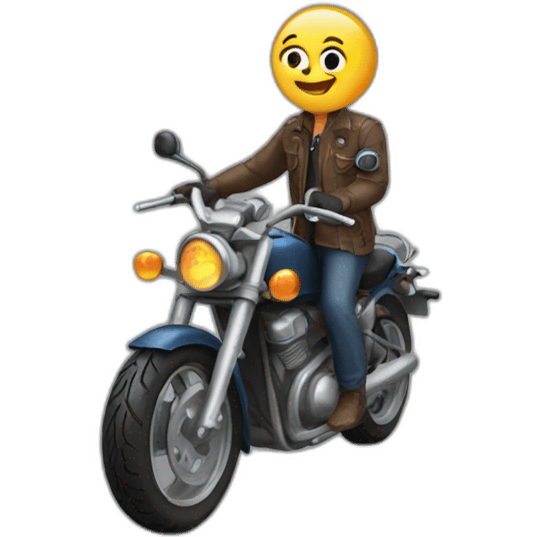 Chat sur moto emoji