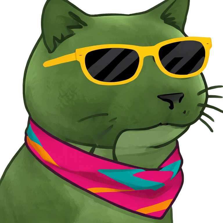 Cat with sunglasses emoji