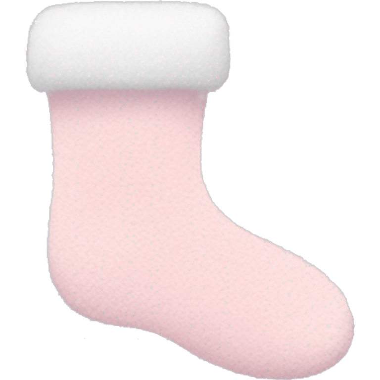 Light pink fuzzy socks with no face emoji