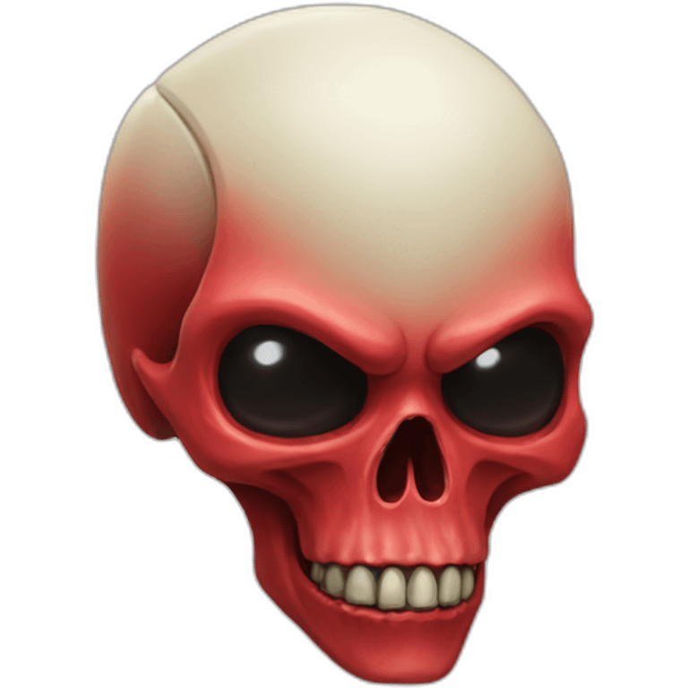 Skull red alien emoji