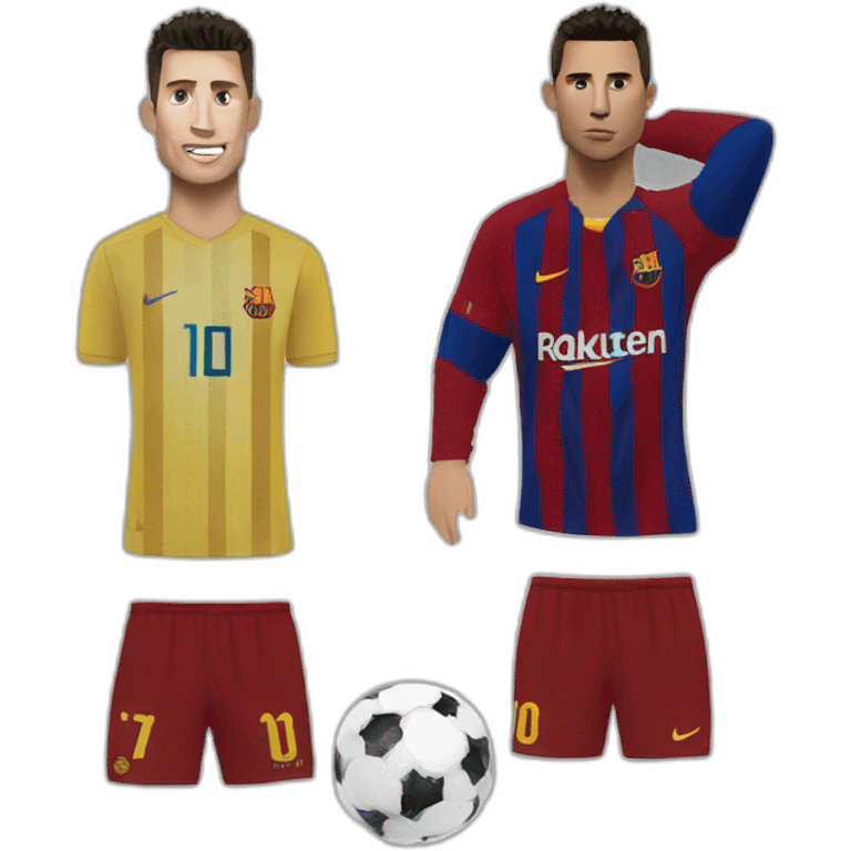 ronaldo beat messi emoji