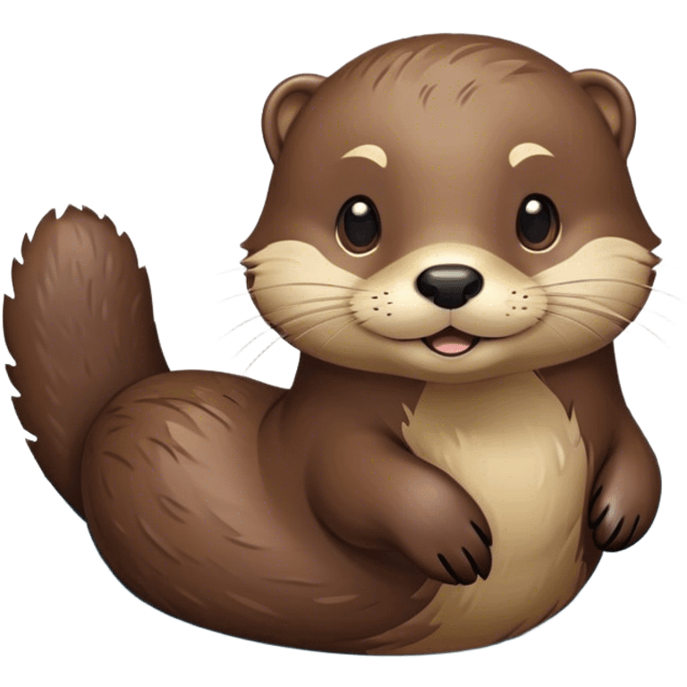 Floating otter  emoji