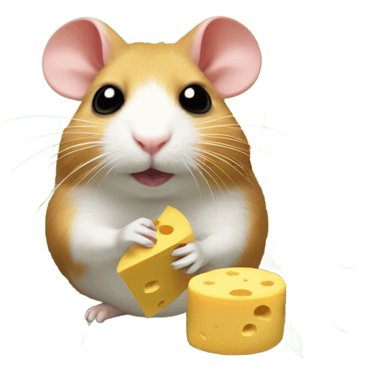 alien hamsters cult with cheese and weed emoji