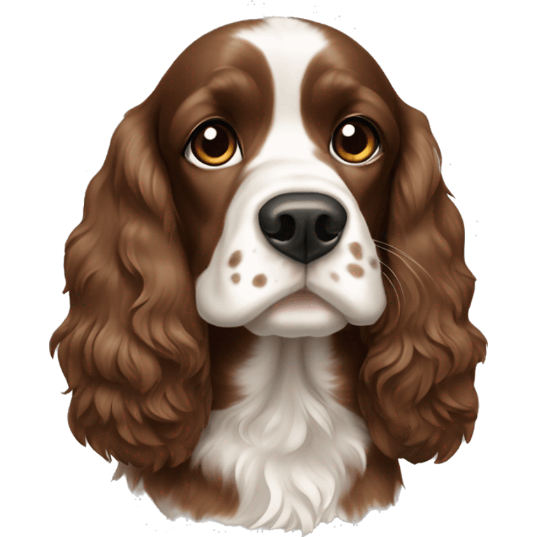 Cocker spaniel brown with white spots emoji