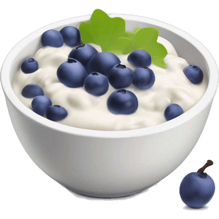 yoghurt bowl with grapes and blueberries emoji