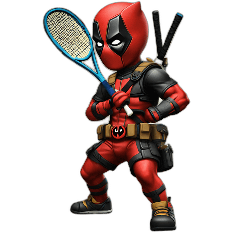 Pickachu deadpool qui fait du tennis emoji