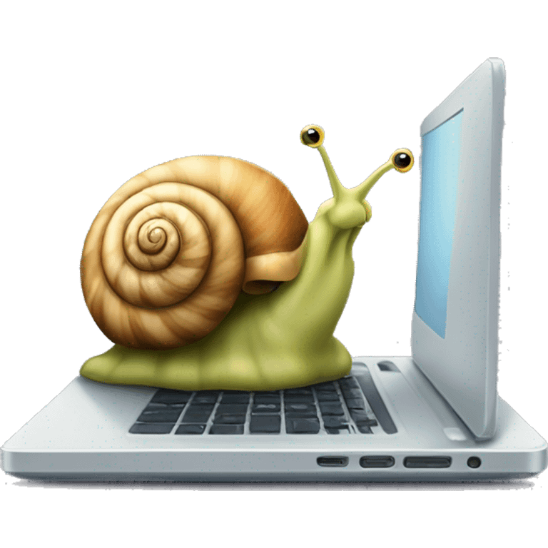 gentle snail with laptop emoji