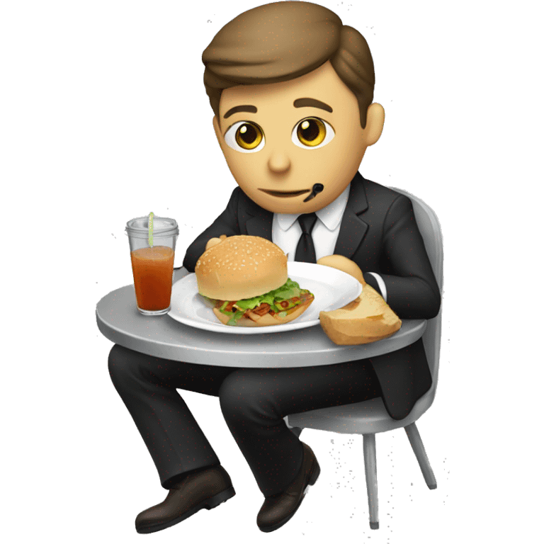 spy eating lunch emoji