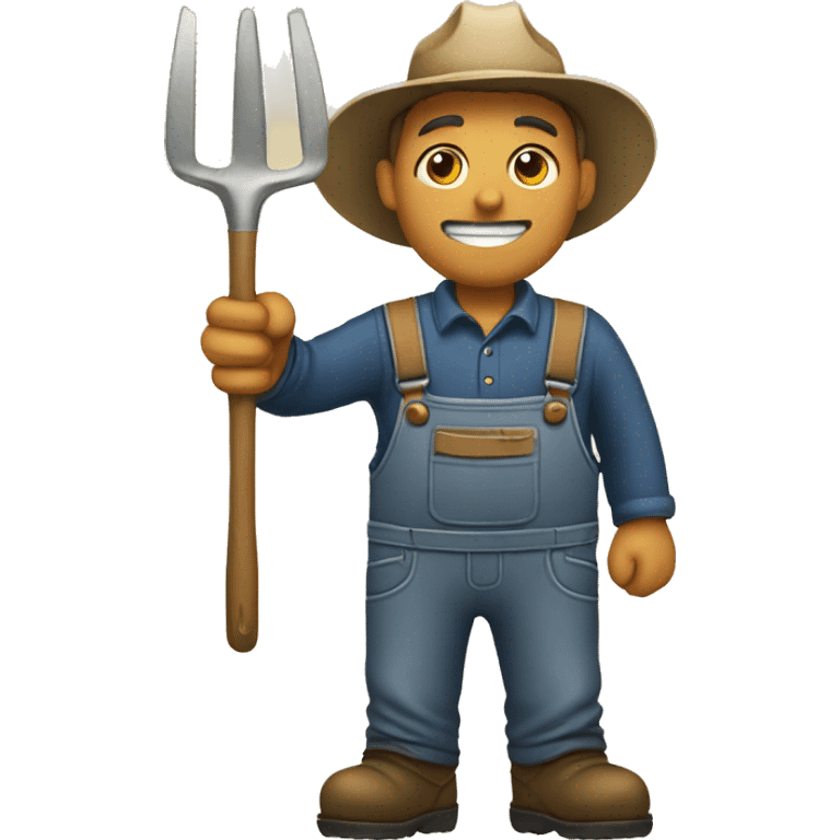 farmer with tool on hand  emoji