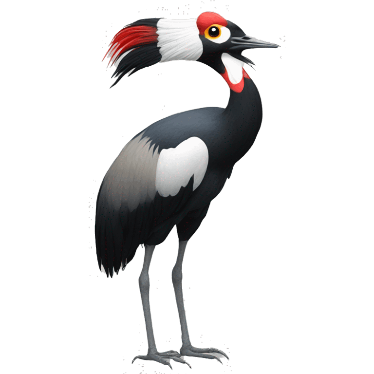 Black crowned crane emoji