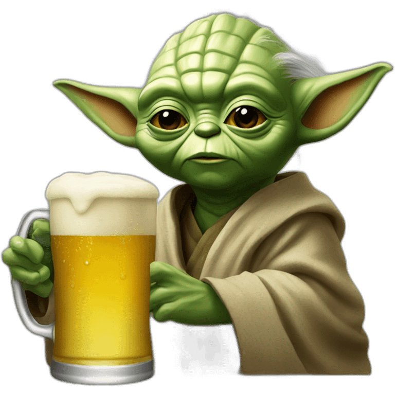 Yoda drink beer emoji