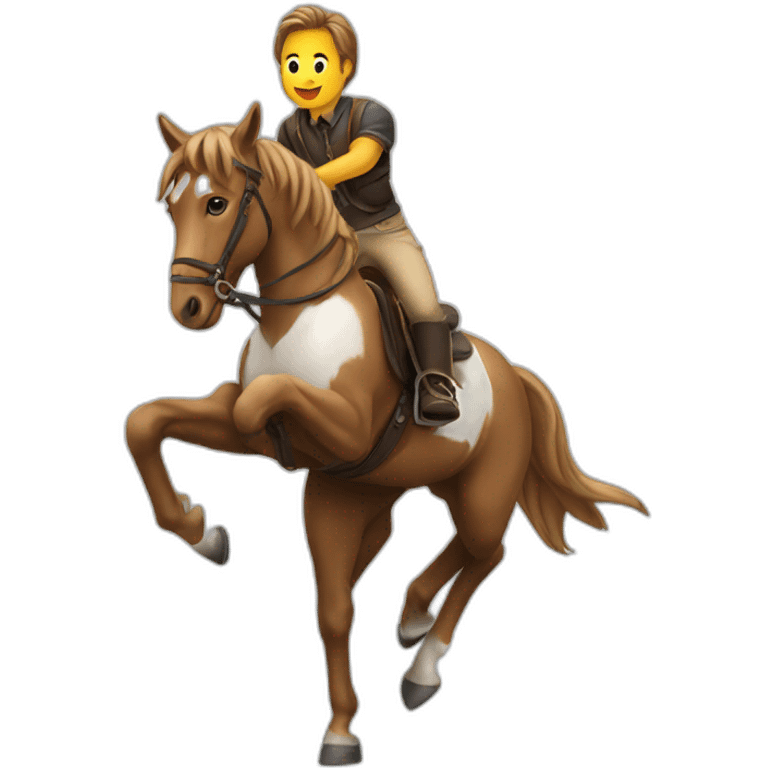 Chat sur cheval emoji