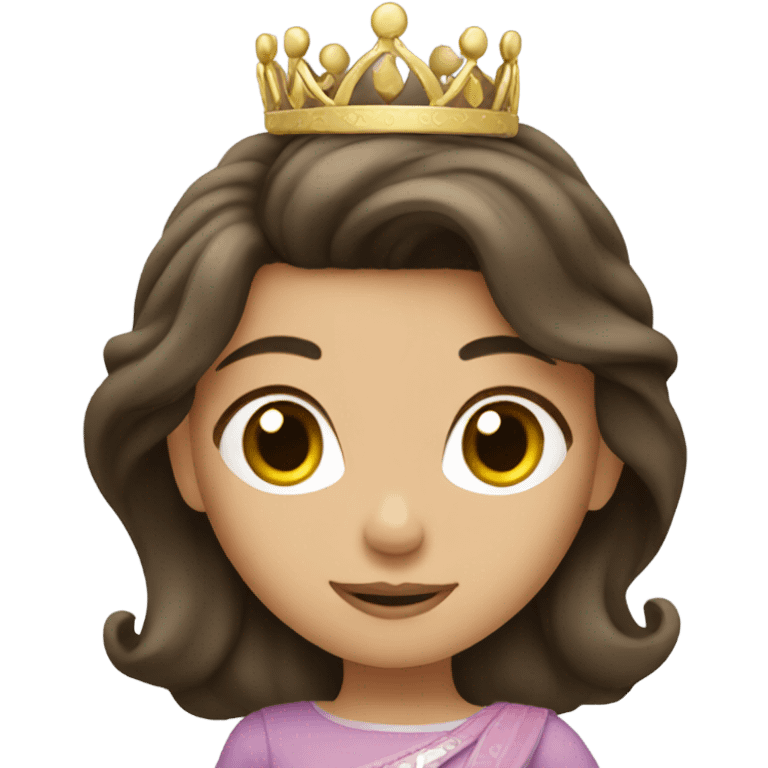 Brunette princess emoji