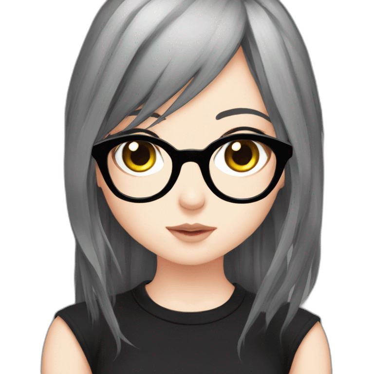 Anime+eyes+goth-girl-dark-hair-with-glasses-black-tshirt emoji