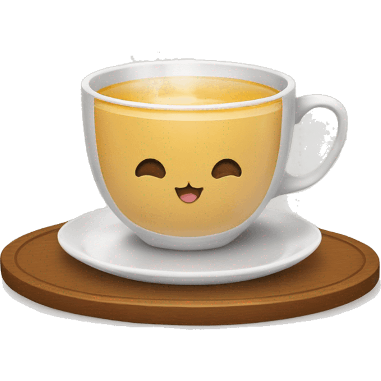 Un chaton et une tasse de thé emoji