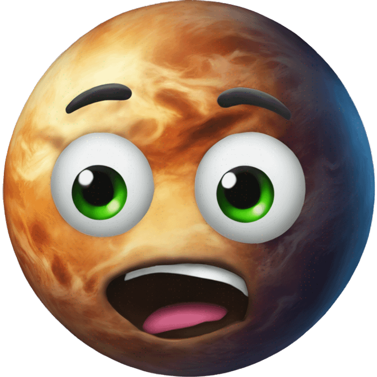 A planet gone mad emoji