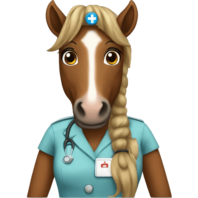 Horse nurse emoji