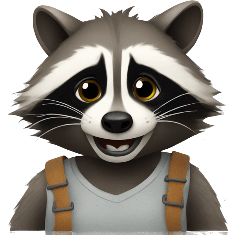 drunk raccoon emoji